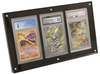 ER ACRYLIC MAGNETIC FRAME FOR PSA 3 SLOTS BLACK (Special Order)