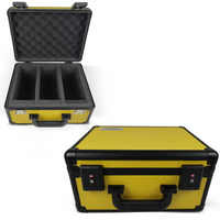 ER YELLOW ALUMINUM GRADED CARD STORAGE BOX 3 ROWS TSA LOCK (Special Order)
