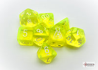 TRANSLUCENT 7-DIE SET NEON YELLOW/WHITE (Special Order)