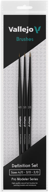 VALLEJO: NATURAL HAIR BRUSH DEFINITION SET (Special Order)