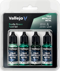 VALLEJO: TRUE METALLIC METAL BEETLE GREEN PAINT SET (Pre-Order)