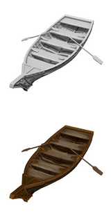 WIZKIDS UNPAINTED MINIS WV18 ROWBOAT AND OARS (Special Order)