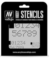 VALLEJO: HOBBY STENCIL DIGITAL NUMBERS (Special Order)