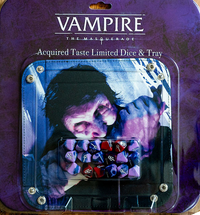 VAMPIRE: THE MASQUERADE 5TH ED RPG ACQUIRED TASTE LIMITED DICE & TRAY ACCESSORY PACK (Special Order)
