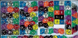 TRANSPARENT POLYHEDRAL CLEAR/BLACK 7/SET CUBE (Special Order)