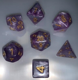 RESIN 7 DICE SET LAVENDER 16MM (Special Order)