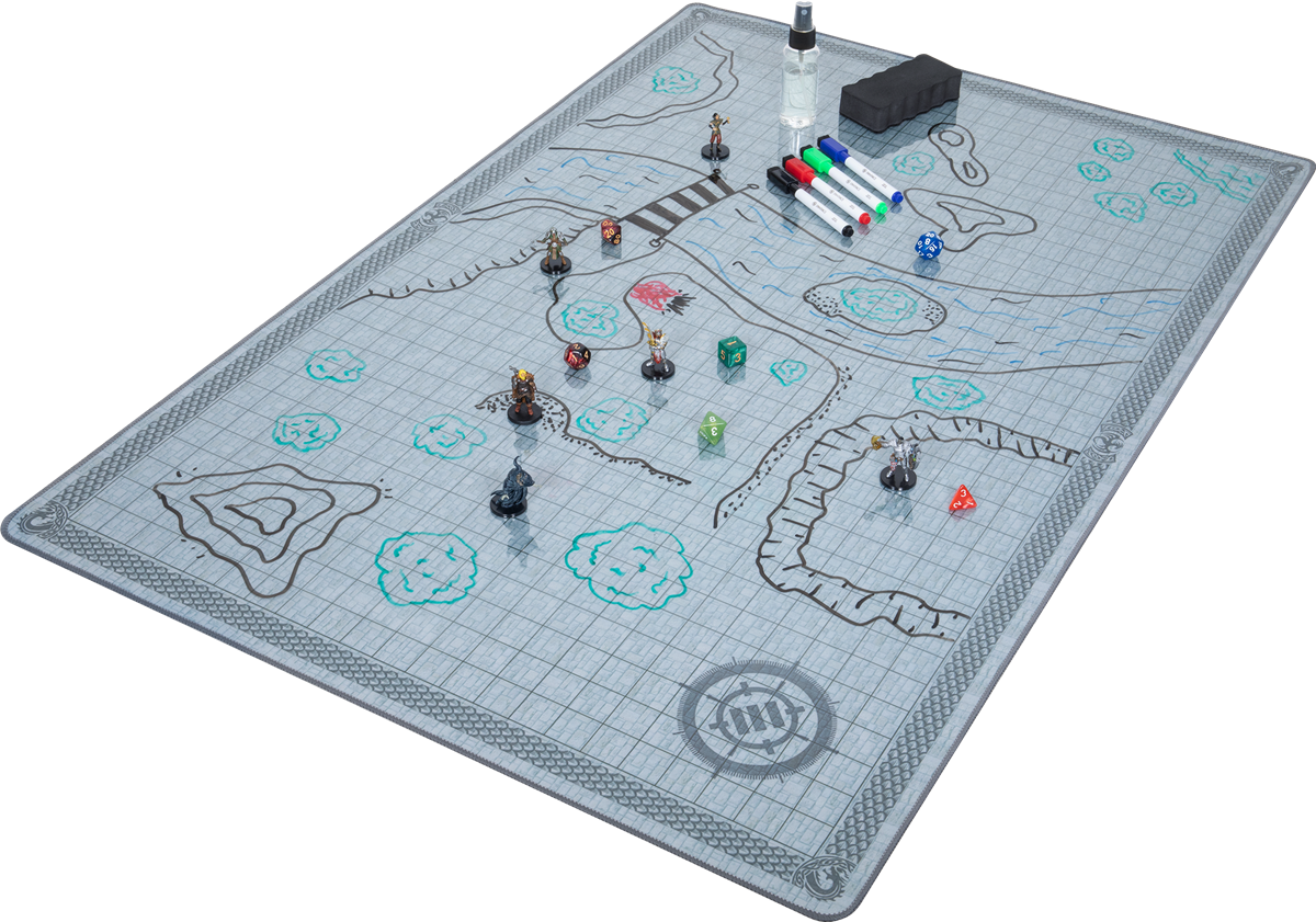 AP ENHANCE TABLETOP DELUXE RUBBER RPG GRID MAT CAMPAIGN KIT - STONE (Pre-Order)