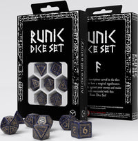 RUNIC MIXED BLUE GOLD DICE SET (Special Order)
