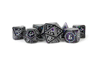 RESIN 7 DICE SET FRAMED VOID INCLUSION 16MM (Special Order)