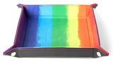 FOLD UP DICE VELVET TRAY W/ PU LEATHER WATERCOLOR (Special Order)