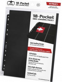 UG SUPREME PAGES SIDE-LOADING 18PKT BLACK 10CT (Special Order)