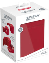 UG FLIP N TRAY DECK CASE MONOCOLOR RED 133+ (Special Order)