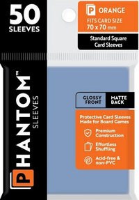 PHANTOM SLEEVES GLOSS/MATTE ORANGE SIZE (70MM X 70MM) 50CT (Special Order)