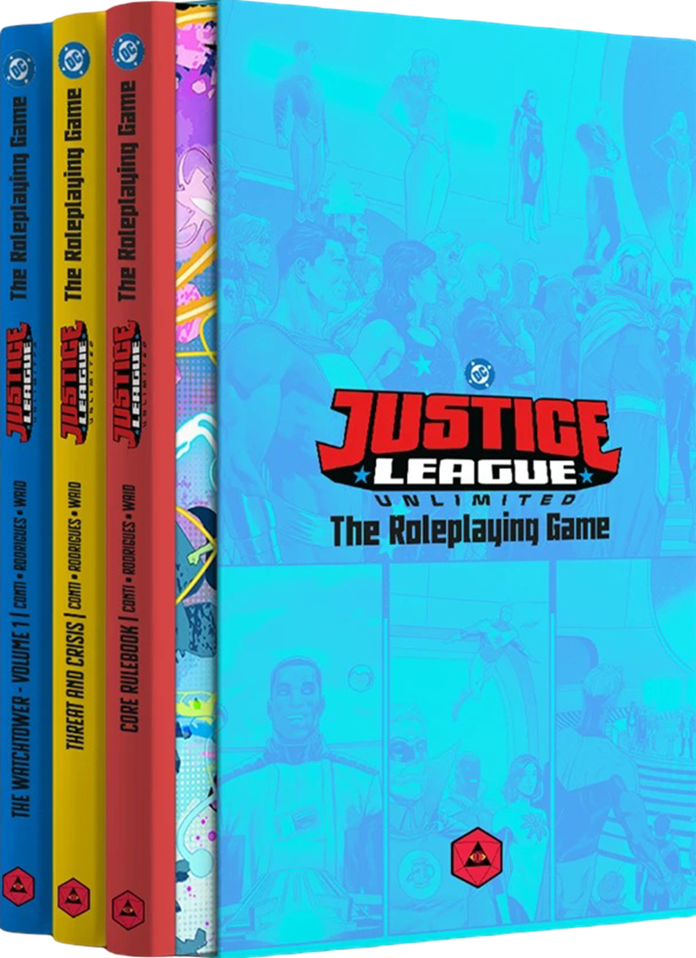 JUSTICE LEAGUE UNLIMITED RPG: ALL 3 BOOKS PACK + SLEEPCASE (Pre-Order)