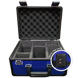 ER BLUE ALUMINUM GRADED CARD STORAGE BOX 3 ROWS TSA LOCK (Special Order)