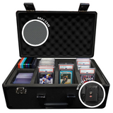 ER EVORETRO XL GRAY ALUMINUM GRADED CARD STORAGE BOX 4 ROWS TSA LOCK GOOD FOR 120 CARDS (Special Order)