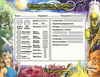 DUNGEON CRAWL CLASSICS 0-LEVEL SCRATCH-OFF CHARACTER SHEETS (Pre-Order)