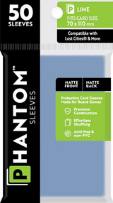 PHANTOM SLEEVES MATTE LIME SIZE (70MM X 110MM) 50CT (Special Order)