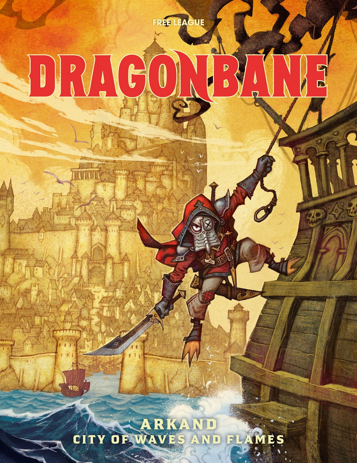 DRAGONBANE RPG ARKAND CITY OF WAVES AND FLAMES HC (Pre-Order)
