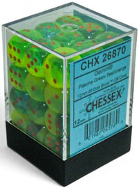GEMINI 36D6 PLASMA GREEN-TEAL/ORANGE LUMINARY 12MM (Special Order)