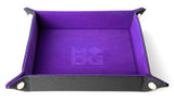 FOLD UP DICE VELVET TRAY W/ PU LEATHER PURPLE (Special Order)