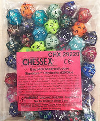 SIGNATURE BAG OF 50 POLYHEDRAL 20-SIDED DICE (Special Order)