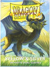DRAGON SHIELD SLEEVES DUAL MATTE YELLOW AND SILVER 100CT (Special Order)