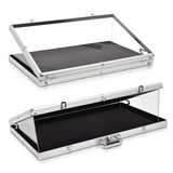 ER ALUMINUM ACRYLIC CLEAR TOP DISPLAY LOCKING SHOW CASE 36X24X4" (Special Order)