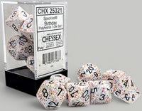 SPECKLED 7-DIE SET POLYHEDRAL BIRTHDAY (Special Order)
