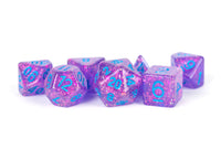 RESIN 7 DICE SET FLASH PURPLE 16MM (Special Order)