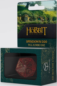 HOBBIT TCG SPINDOWN D20 JUMBO DIE EMBER (Special Order)