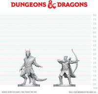 DND UNPAINTED MINIS WV29 ELF RANGER & DRAGONBORN MONK (Special Order)
