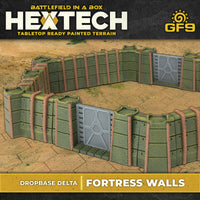 BATTLEFIELD IN A BOX: HEXTECH DROPBASE DELTA FORTRESS WALLS (X26) (Special Order)