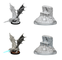 DND UNPAINTED MINIS WV19 WHITE DRAGON WYRMLING (Special Order)