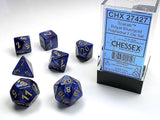 SCARAB 7-DIE SET ROYAL BLUE/GOLD (Special Order)