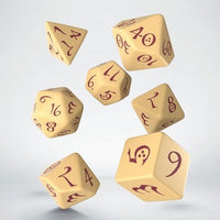 CLASSIC RPG DICE SET: BEIGE/BURGUNDY (Special Order)