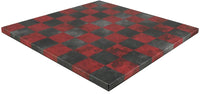 CHESSBOARD: DUSKY BLACK/RED LEATHERETTE 14.5" (Special Order)