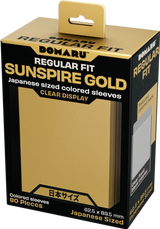 GATHERERS TAVERN DOMARU REGULAR FIT JAPANESE SIZE SLEEVES - SUNSPIRE GOLD 80CT (Special Order)