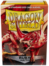 DRAGON SHIELD SLEEVES MATTE RUBY 100CT (Special Order)