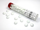 GLASS STONES WHITE, QTY 40/5.5" TUBE (Special Order)