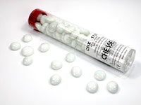 GLASS STONES WHITE, QTY 40/5.5" TUBE (Special Order)