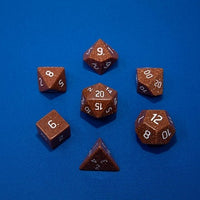 UP DICE GEMSTONE 7-SET RPG GOLD SANDSTONE (Special Order)