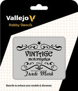 VALLEJO: HOBBY STENCIL VINTAGE MOTORCYCLES SIGN (Special Order)