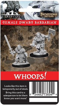 PF UNPAINTED MINIS WV8 RETAIL REORDER CARDS (Special Order)