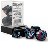 BRUSH 7-DIE SET POLYHEDRAL DARK SIDE/BLUE (Special Order)