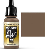 VALLEJO: MODEL AIR CAMOUFLAGE PALE BROWN (17ML) (Special Order)