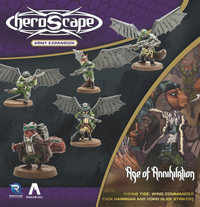 HEROSCAPE RISING TIDE WING COMMANDER TUCK HARRIGAN AND VORID GLIDESTRIKERS ARMY EXPANSION (Special Order)