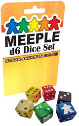 MEEPLE D6 DICE SET BLUE 8CT (EN) (Special Order)