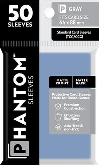 PHANTOM SLEEVES MATTE GRAY SIZE (64MM X 88MM) 50CT (Special Order)