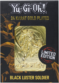 YU-GI-OH! LIMITED EDITION 24K GOLD PLATED BLACK LUSTER SOLDIER METAL CARD (Special Order)